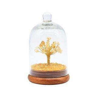 Árbol Felicidad Campana Cristal CITRINO 12cm